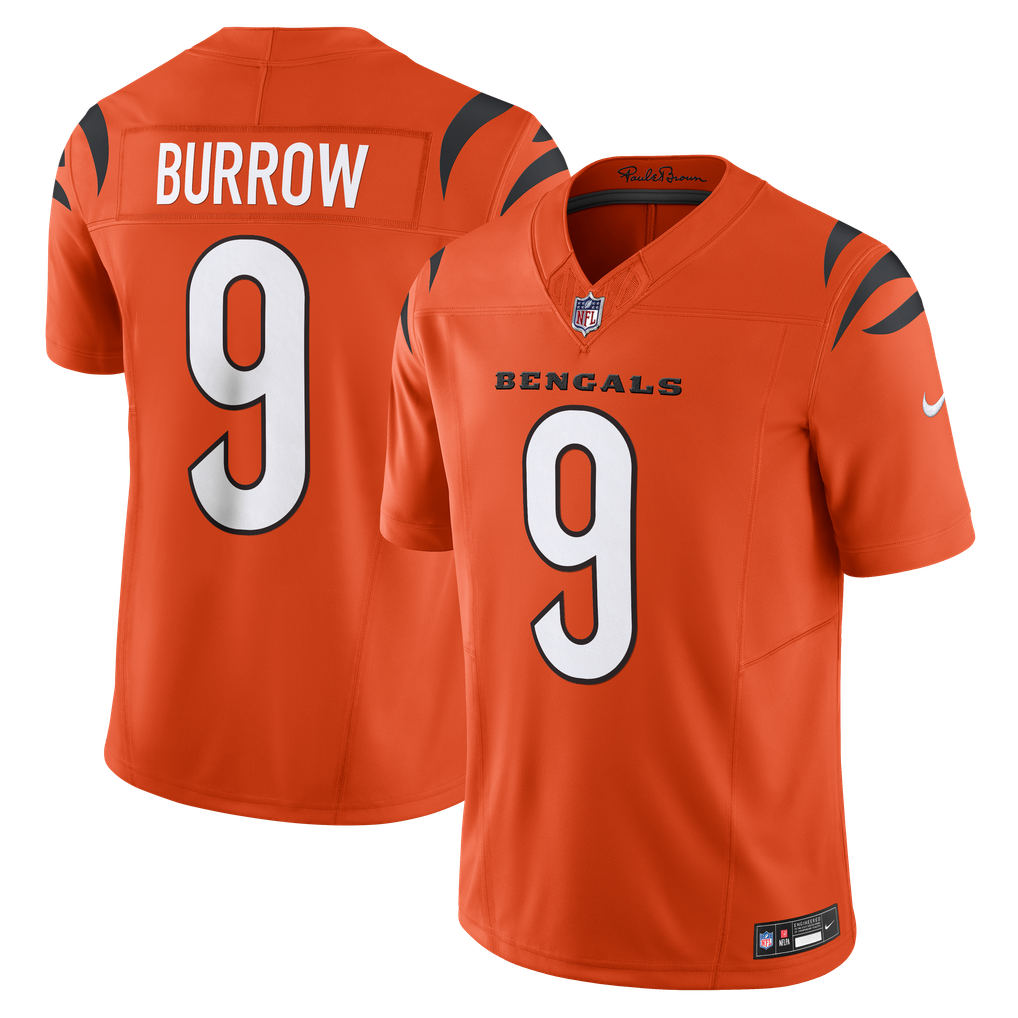 Men's Cincinnati Bengals Joe Burrow Orange Vapor F.U.S.E. Limited Jersey