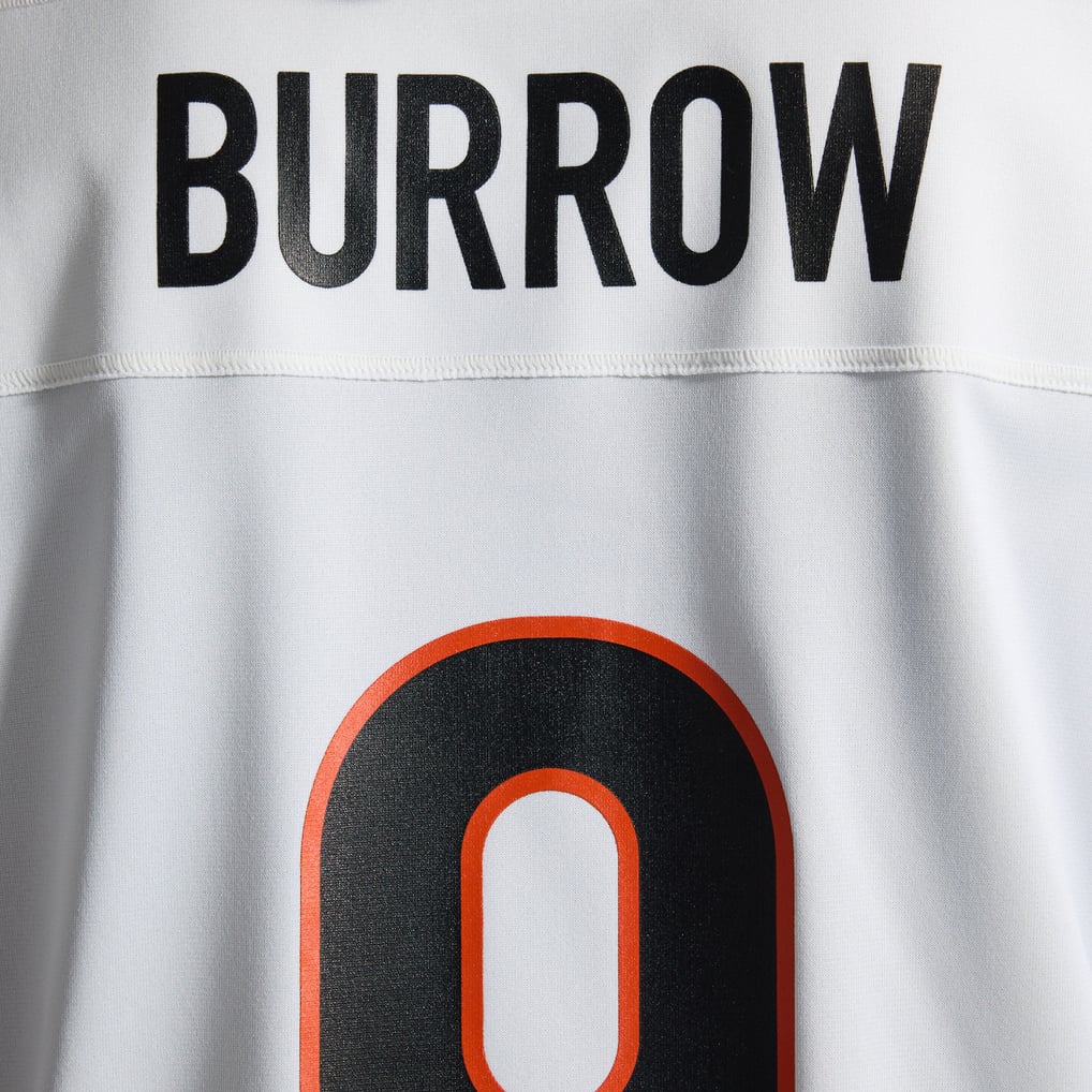 Men's Cincinnati Bengals Joe Burrow White Game Jersey