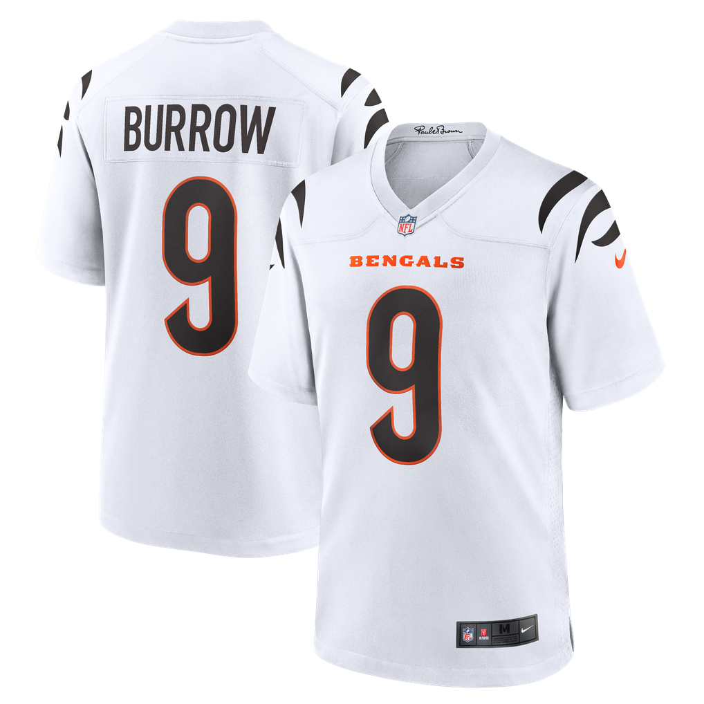 Men's Cincinnati Bengals Joe Burrow White Game Jersey