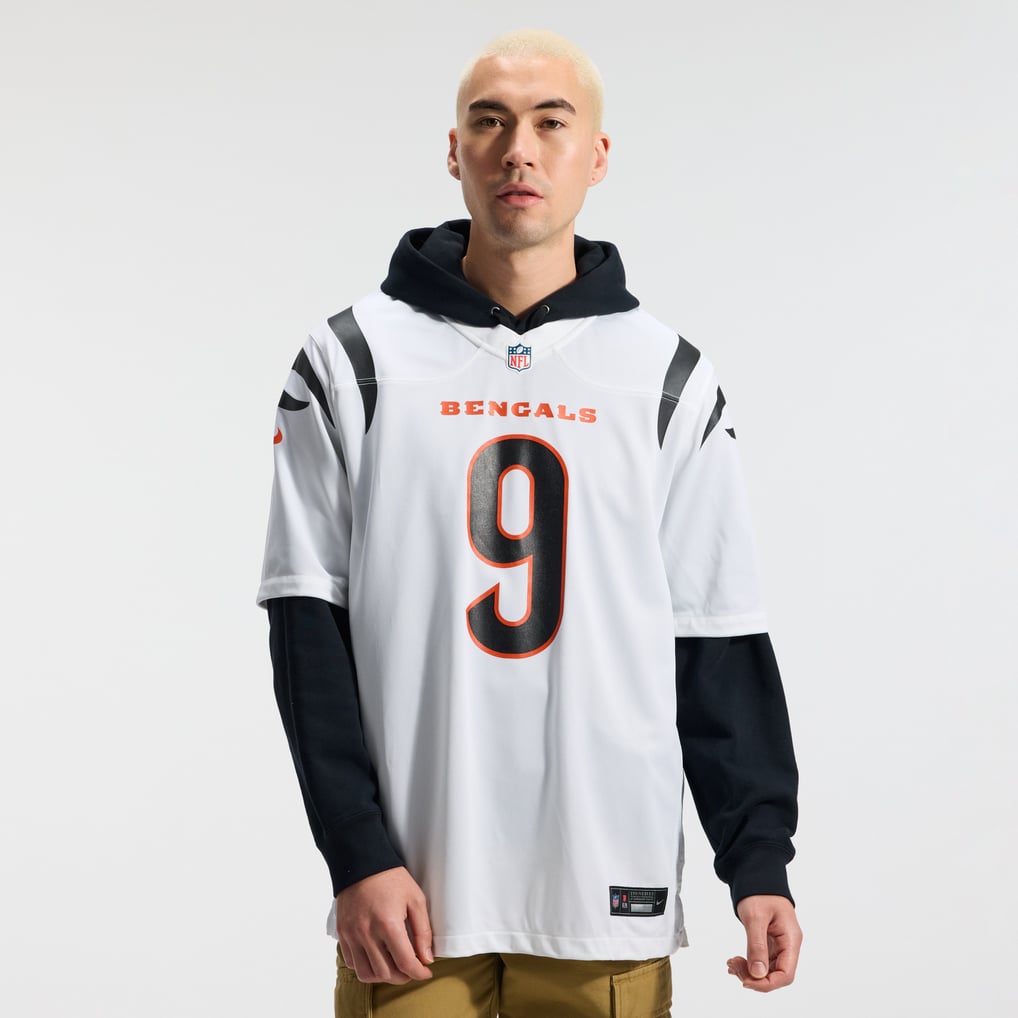 Men's Cincinnati Bengals Joe Burrow White Game Jersey