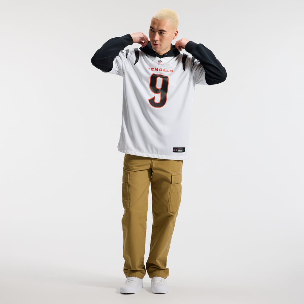 Men's Cincinnati Bengals Joe Burrow White Game Jersey