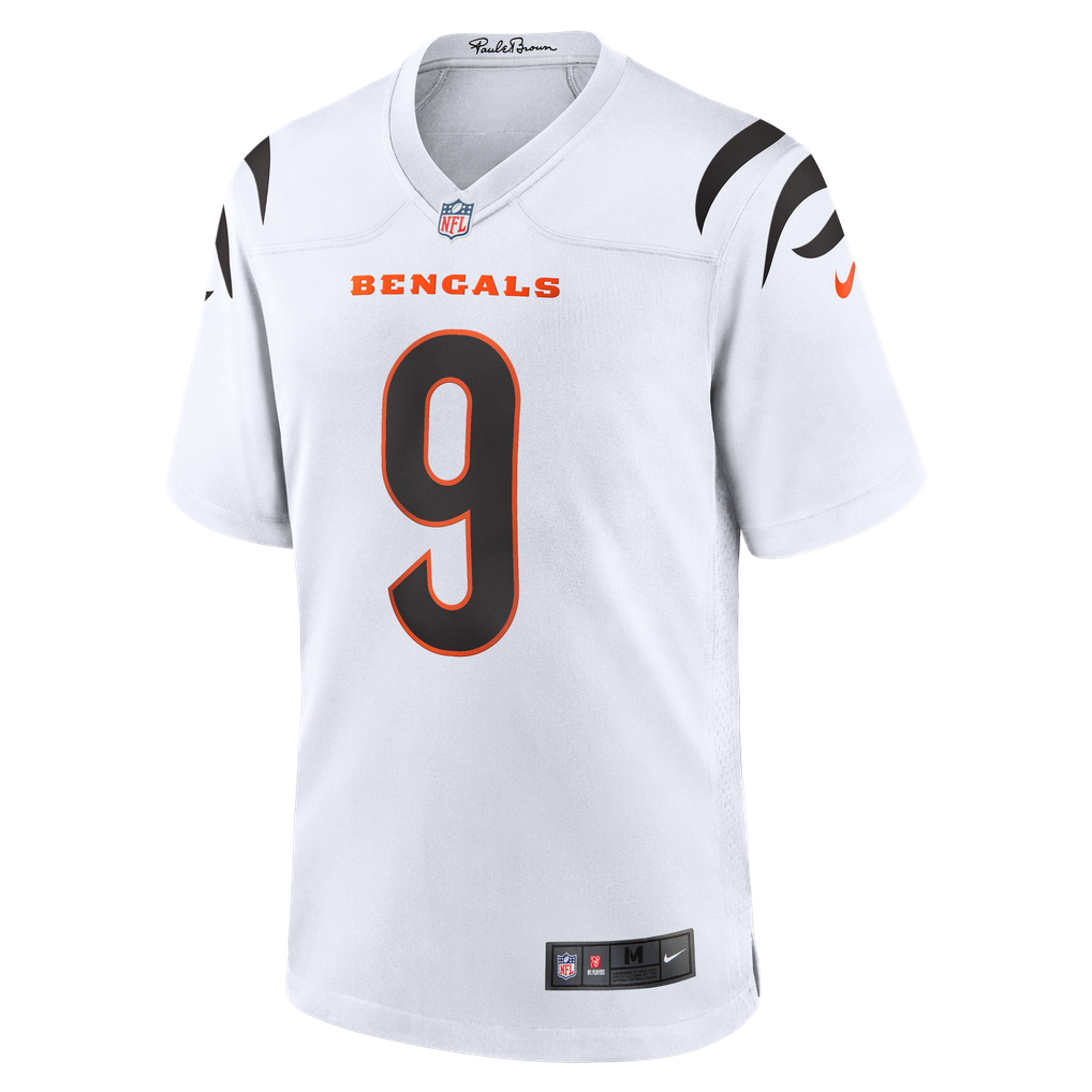 Men's Cincinnati Bengals Joe Burrow White Game Jersey