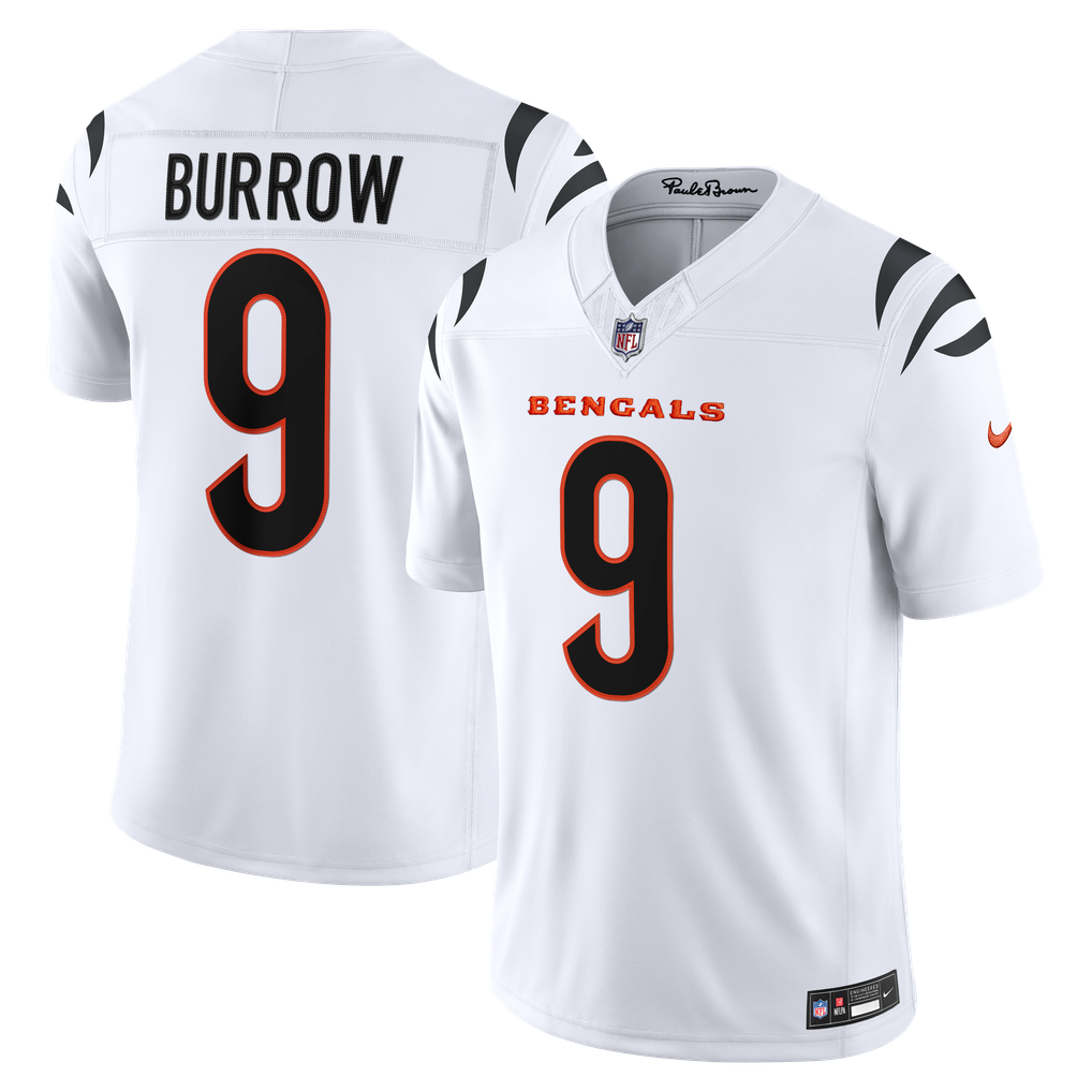 Men's Cincinnati Bengals Joe Burrow White Vapor F.U.S.E. Stitched Limited Jersey