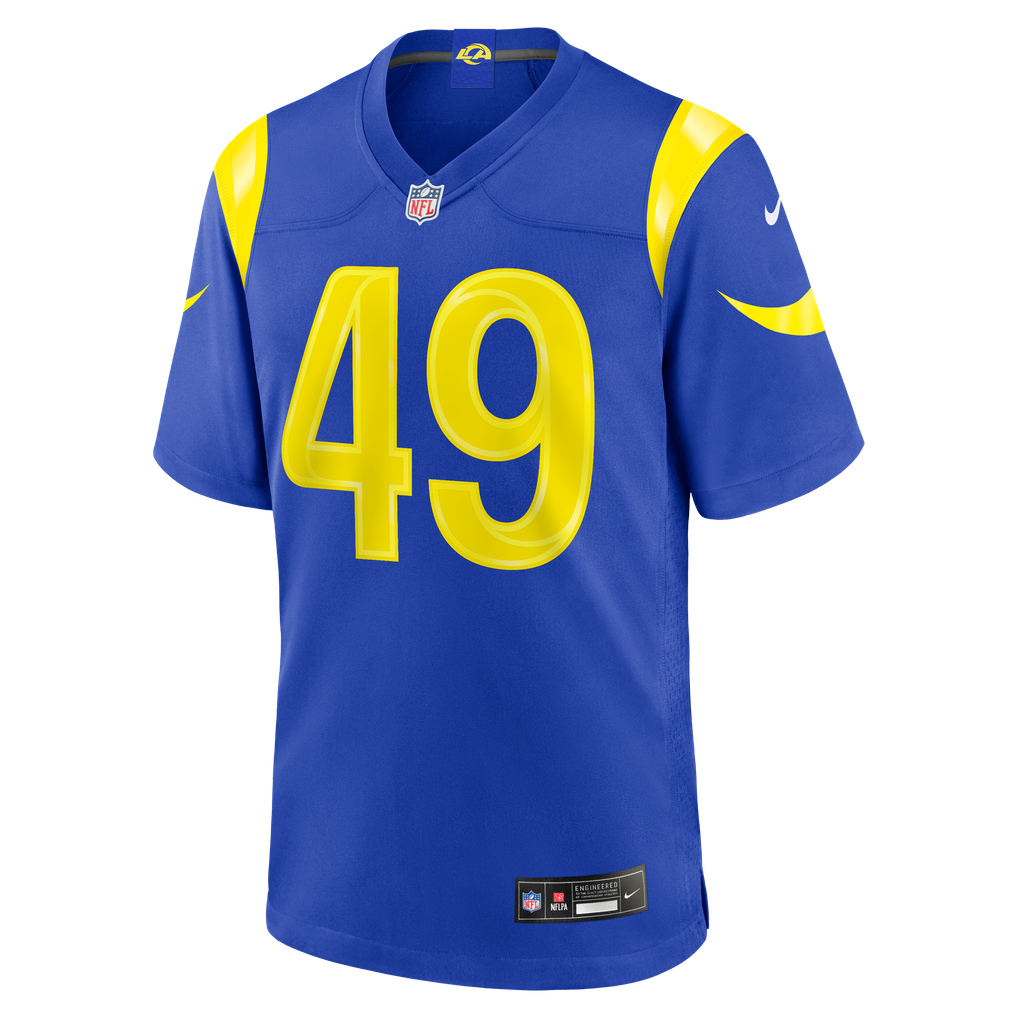Men's Los Angeles Rams Joe Cardona Royal Team Game Jersey