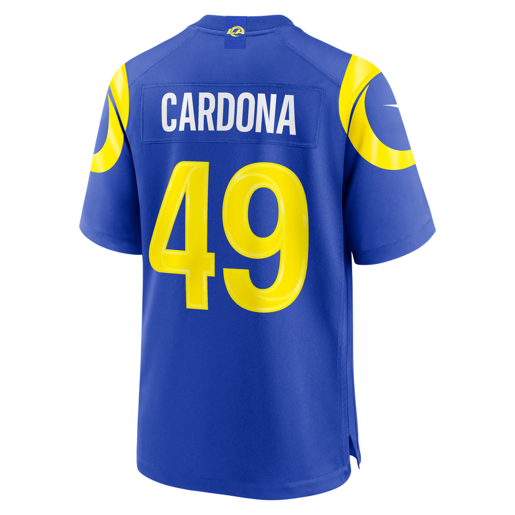 Men's Los Angeles Rams Joe Cardona Royal Team Game Jersey