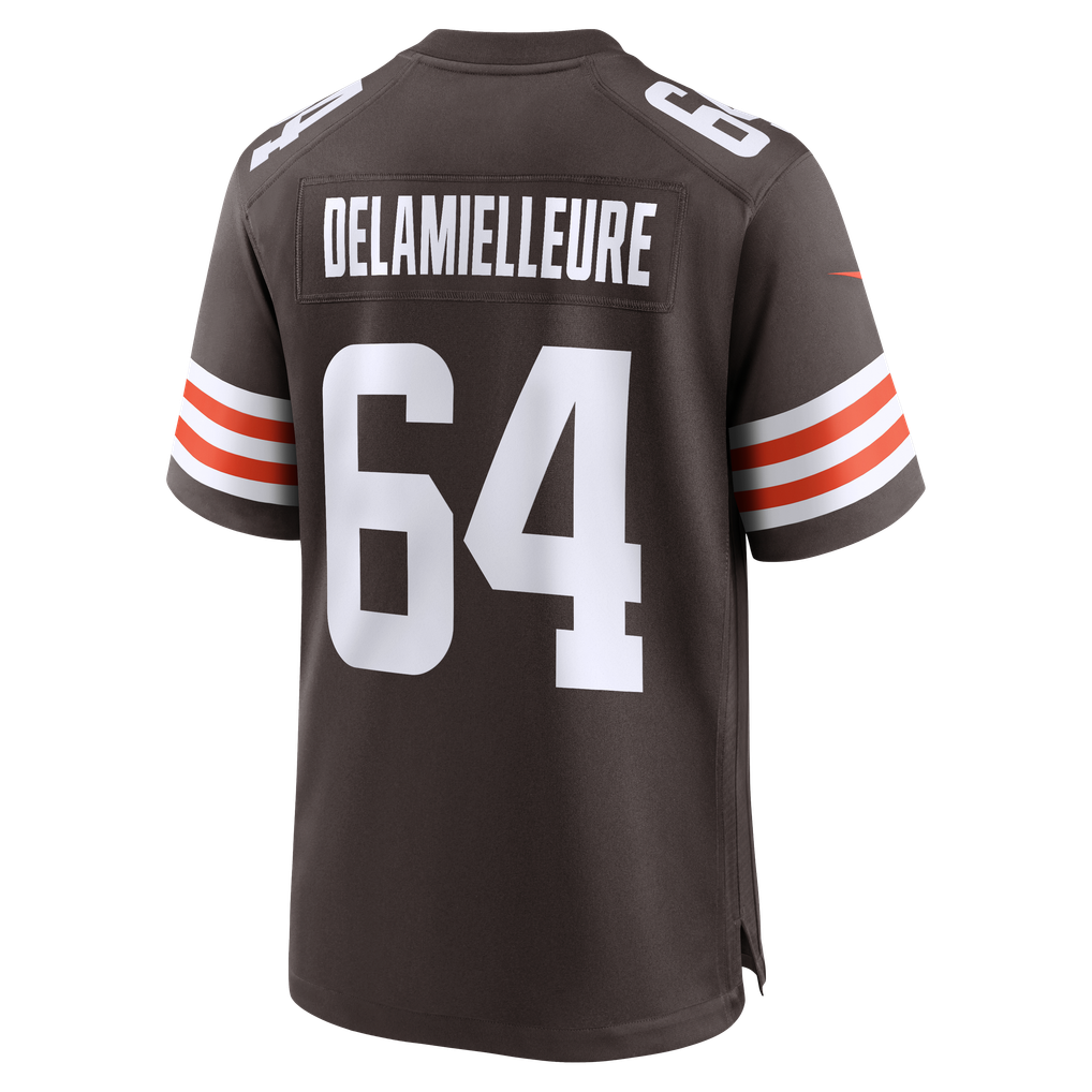 Men's Cleveland Browns Joe DeLamielleure Brown Game Retired Player Jersey