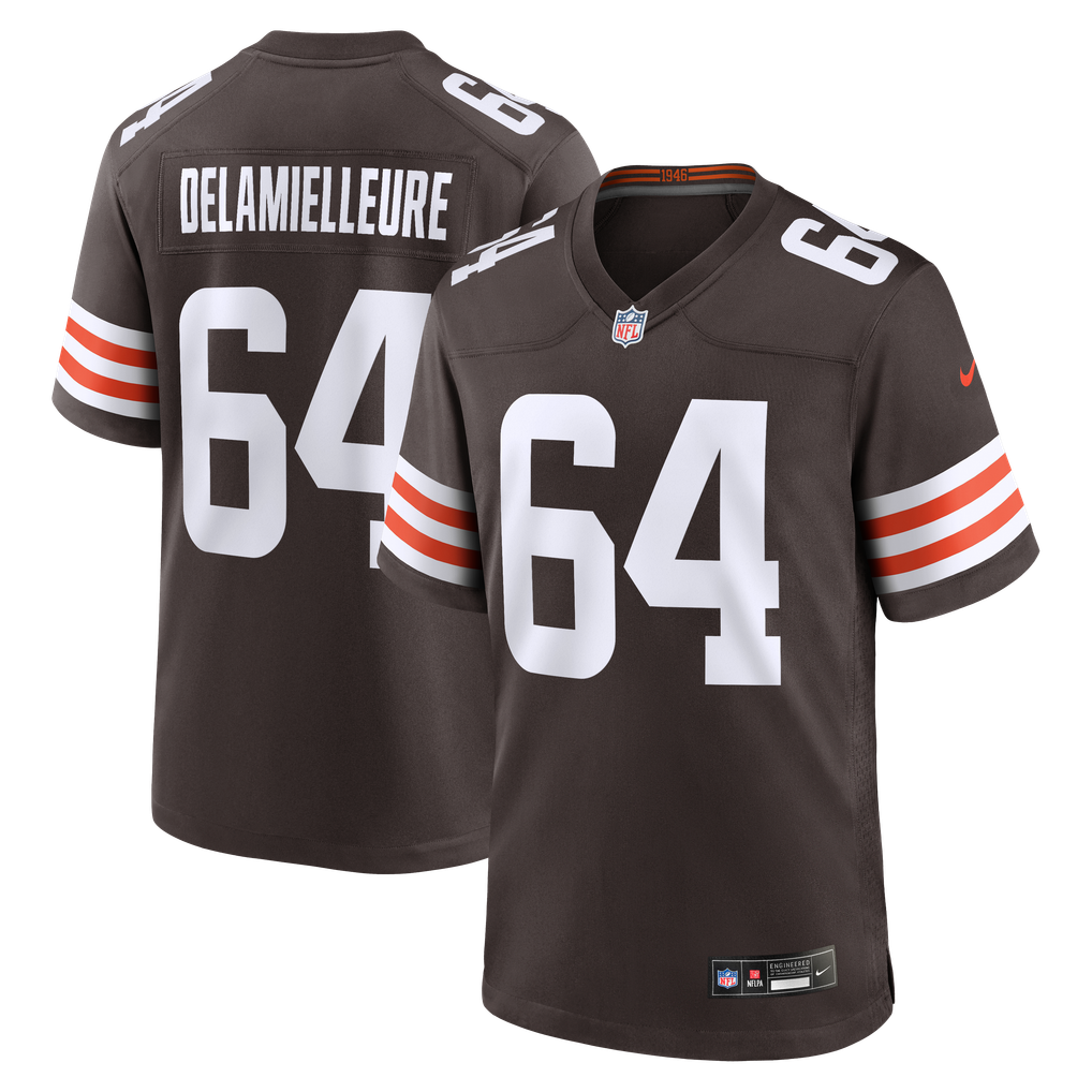 Men's Cleveland Browns Joe DeLamielleure Brown Game Retired Player Jersey
