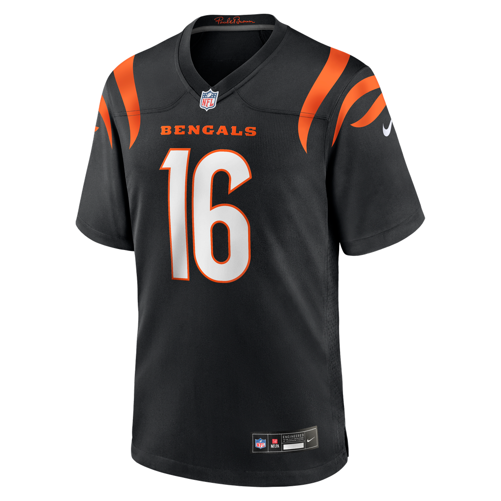 Men's Cincinnati Bengals Joe Flacco Black Team Game Jersey