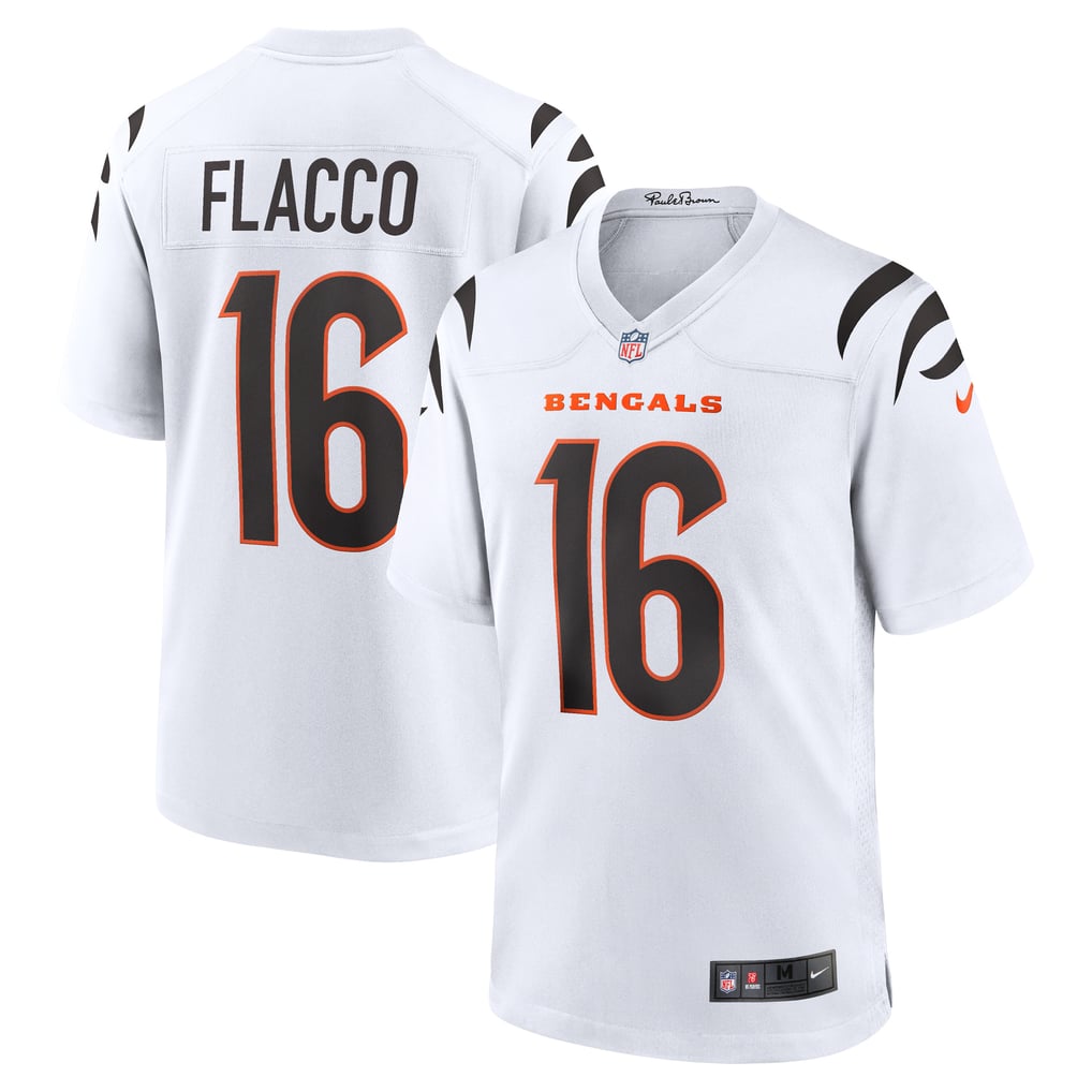 Men's Cincinnati Bengals Joe Flacco White Game Jersey
