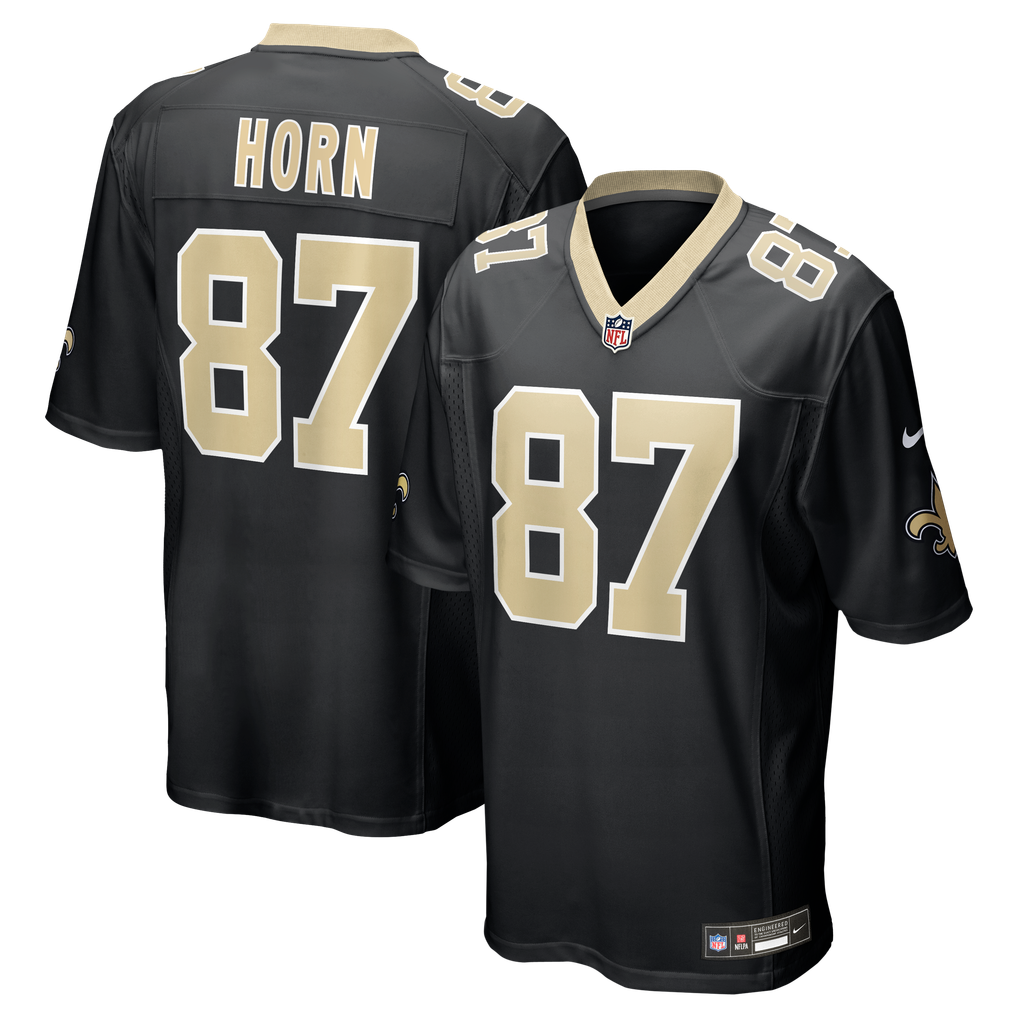 Men's New Orleans Saints Joe Horn Black Game Retired Player Jersey