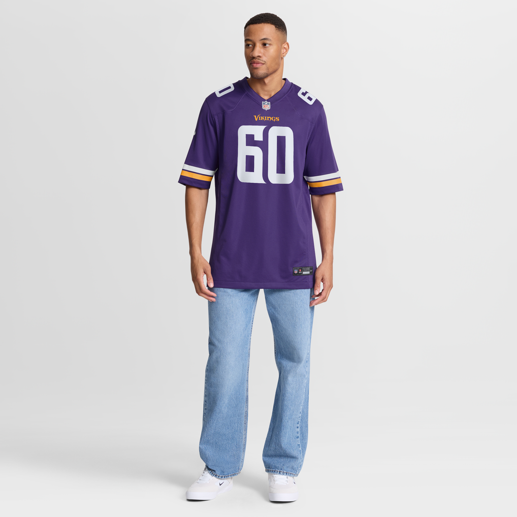 Men's Minnesota Vikings Joe Huber Purple Team Game Jersey