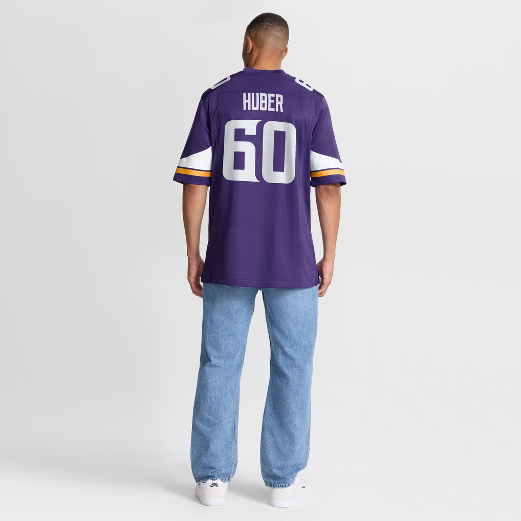 Men's Minnesota Vikings Joe Huber Purple Team Game Jersey