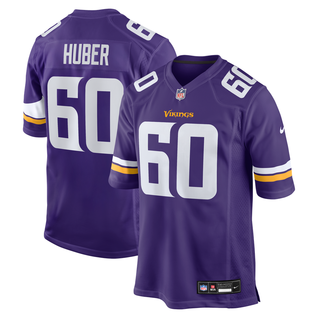 Men's Minnesota Vikings Joe Huber Purple Team Game Jersey