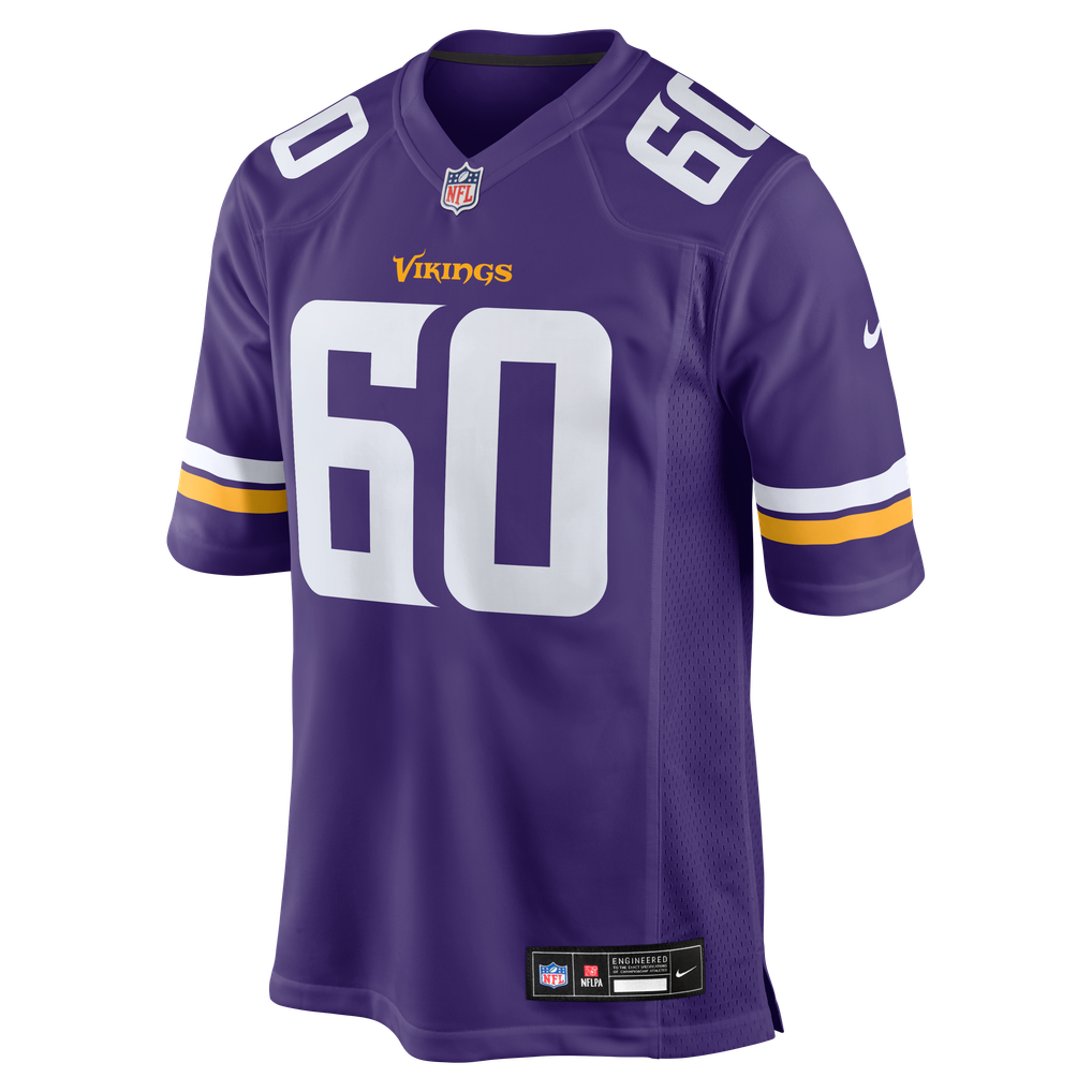 Men's Minnesota Vikings Joe Huber Purple Team Game Jersey