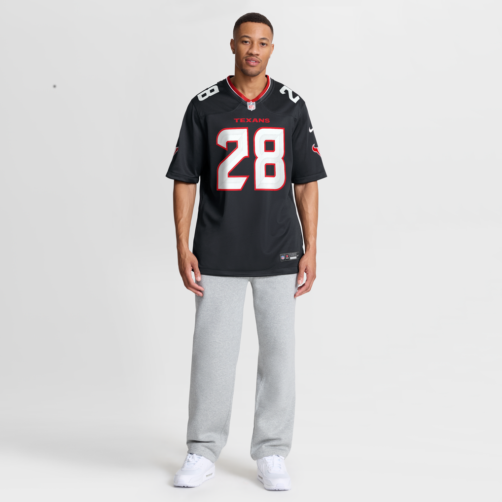 Men's Houston Texans Joe Mixon Navy Game Jersey