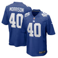 Men's New York Giants Joe Morrison Royal Retired Player Jersey