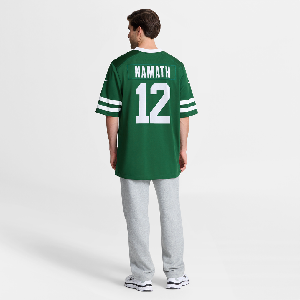 Men's New York Jets Joe Namath Legacy Green Game Jersey
