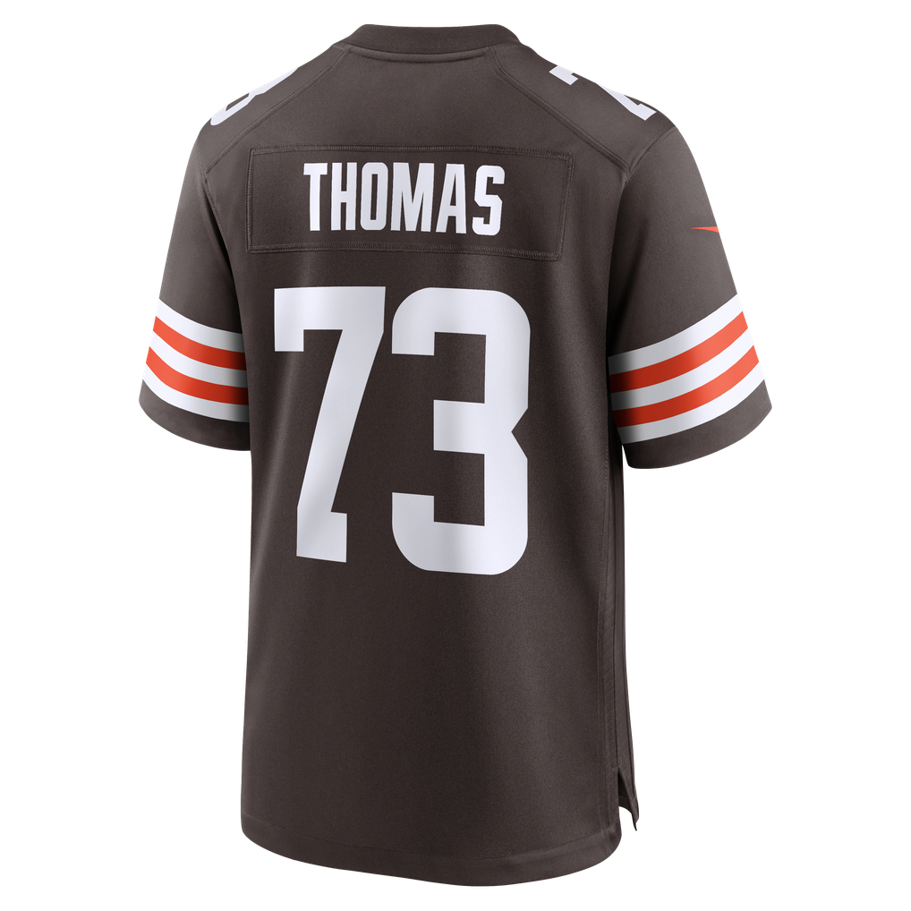 Men's Cleveland Browns Joe Thomas Brown Retired Game Player Jersey
