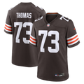 Men's Cleveland Browns Joe Thomas Brown Retired Game Player Jersey
