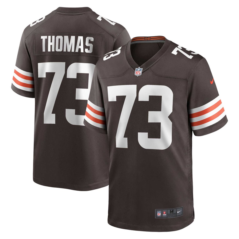Men's Cleveland Browns Joe Thomas Brown Retired Player Game Jersey