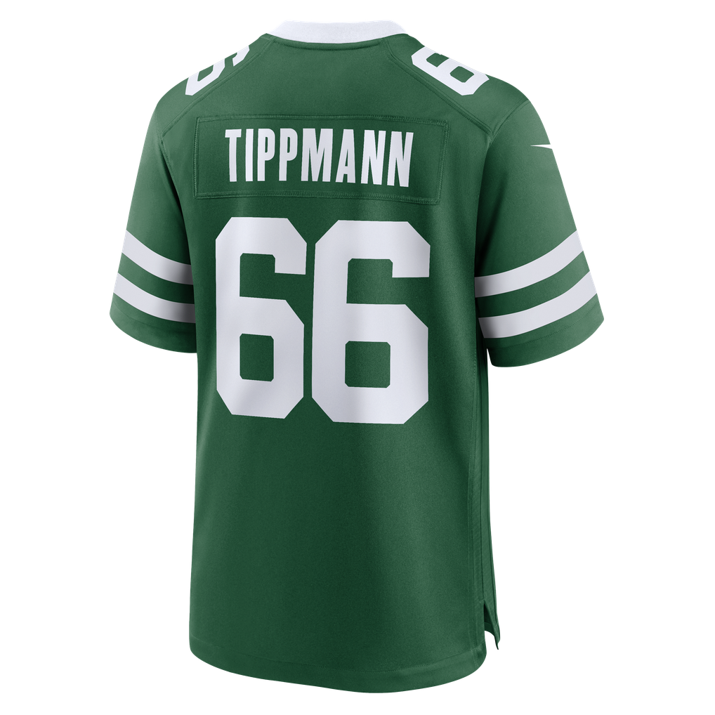 Men's New York Jets Joe Tippmann Legacy Green Team Game Jersey