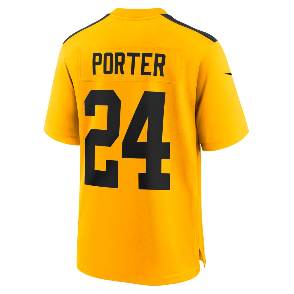 Men's Pittsburgh Steelers Joey Porter Jr. Gold Alternate 1933 Throwback Game Jersey