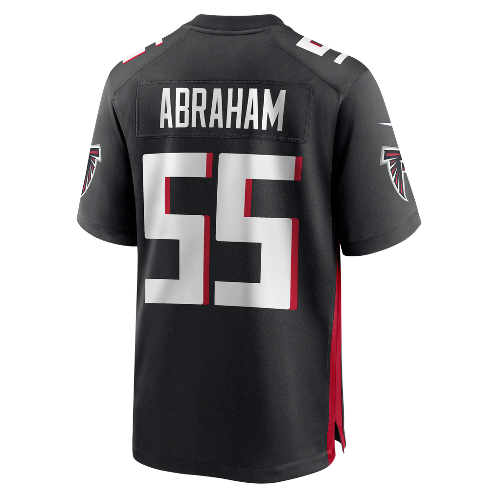 Men's Atlanta Falcons John Abraham Black Game Retired Player Jersey
