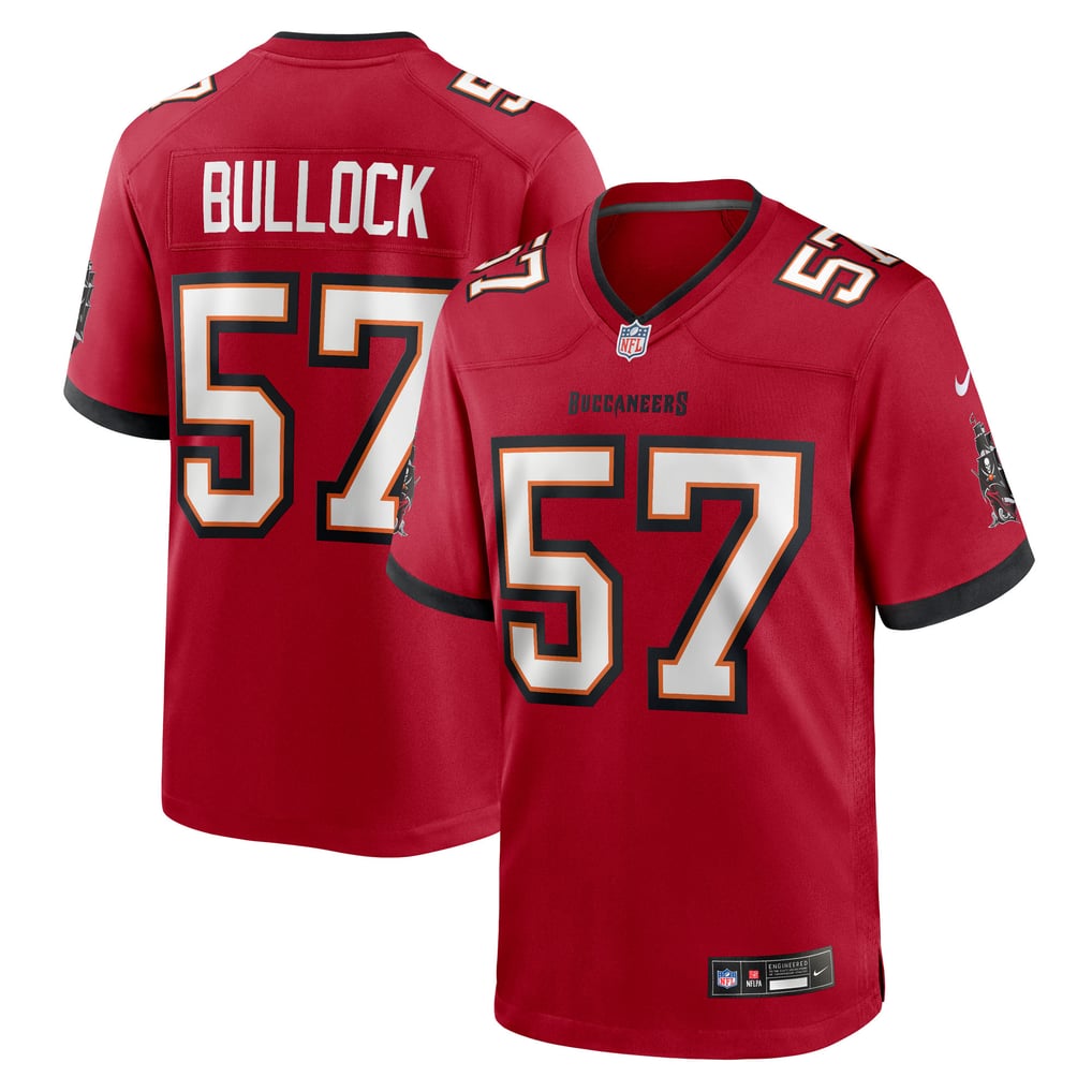 Men's Tampa Bay Buccaneers John Bullock Red Team Game Jersey