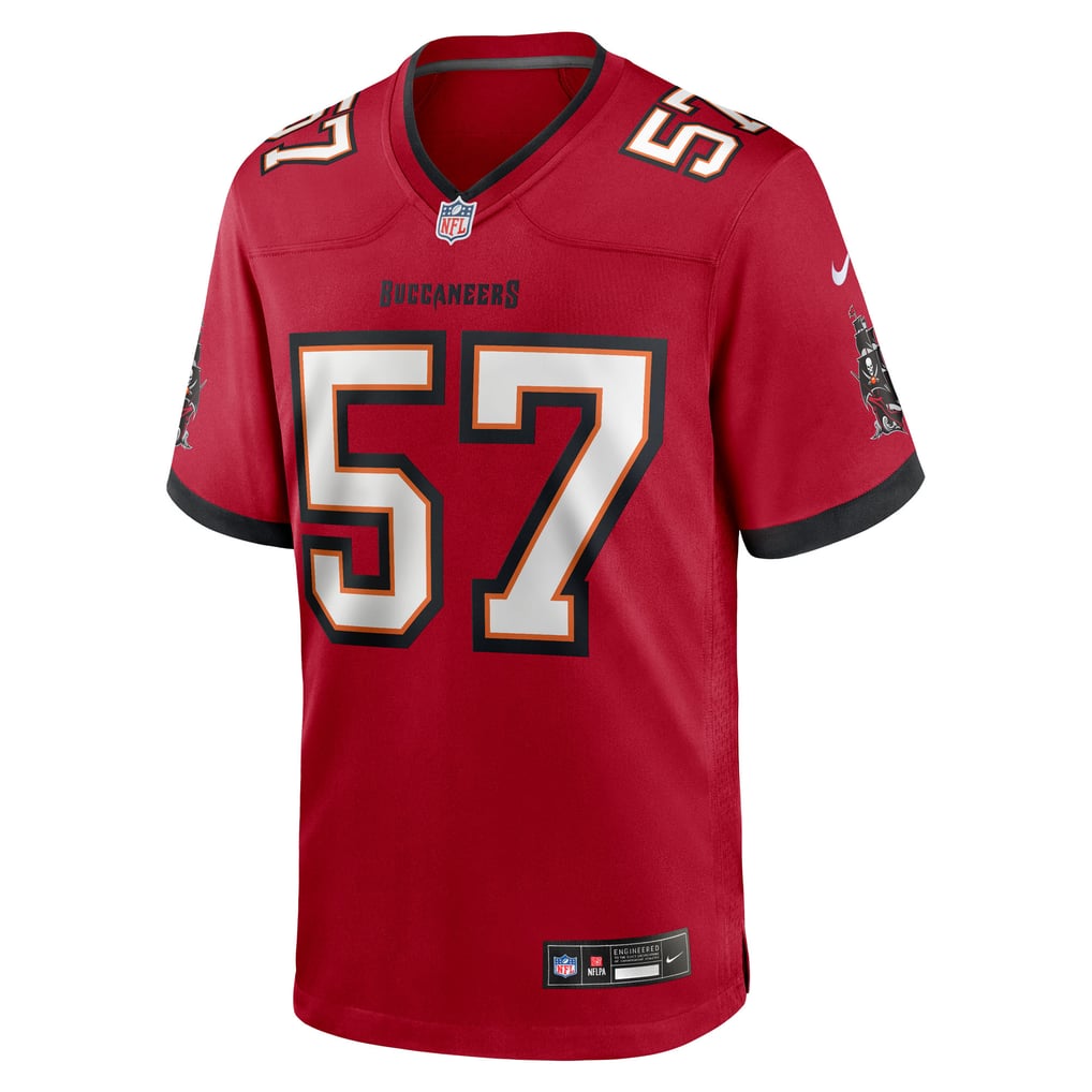 Men's Tampa Bay Buccaneers John Bullock Red Team Game Jersey