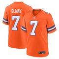 Men's Denver Broncos John Elway Orange Mile High Collection 1977 Throwback Retired Player Game Jersey