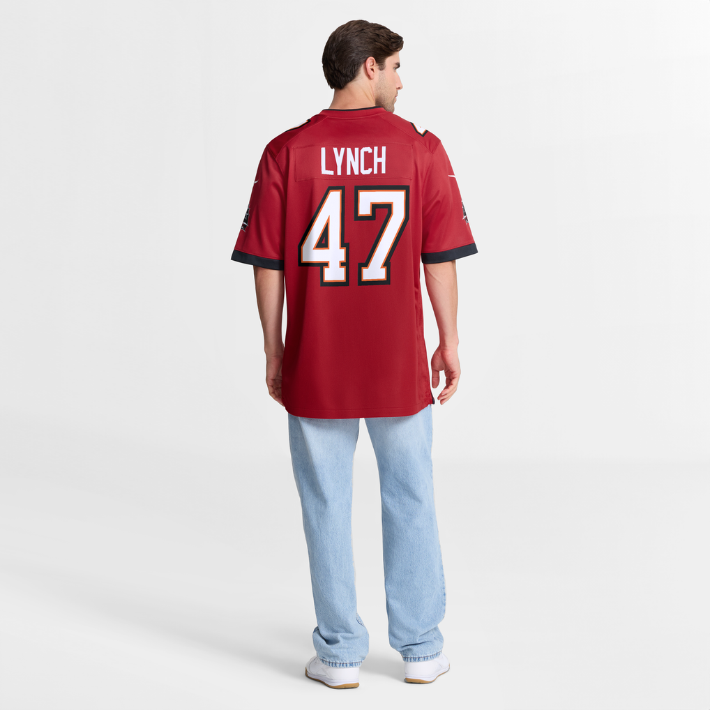 Men's Tampa Bay Buccaneers John Lynch Red Game Retired Player Jersey
