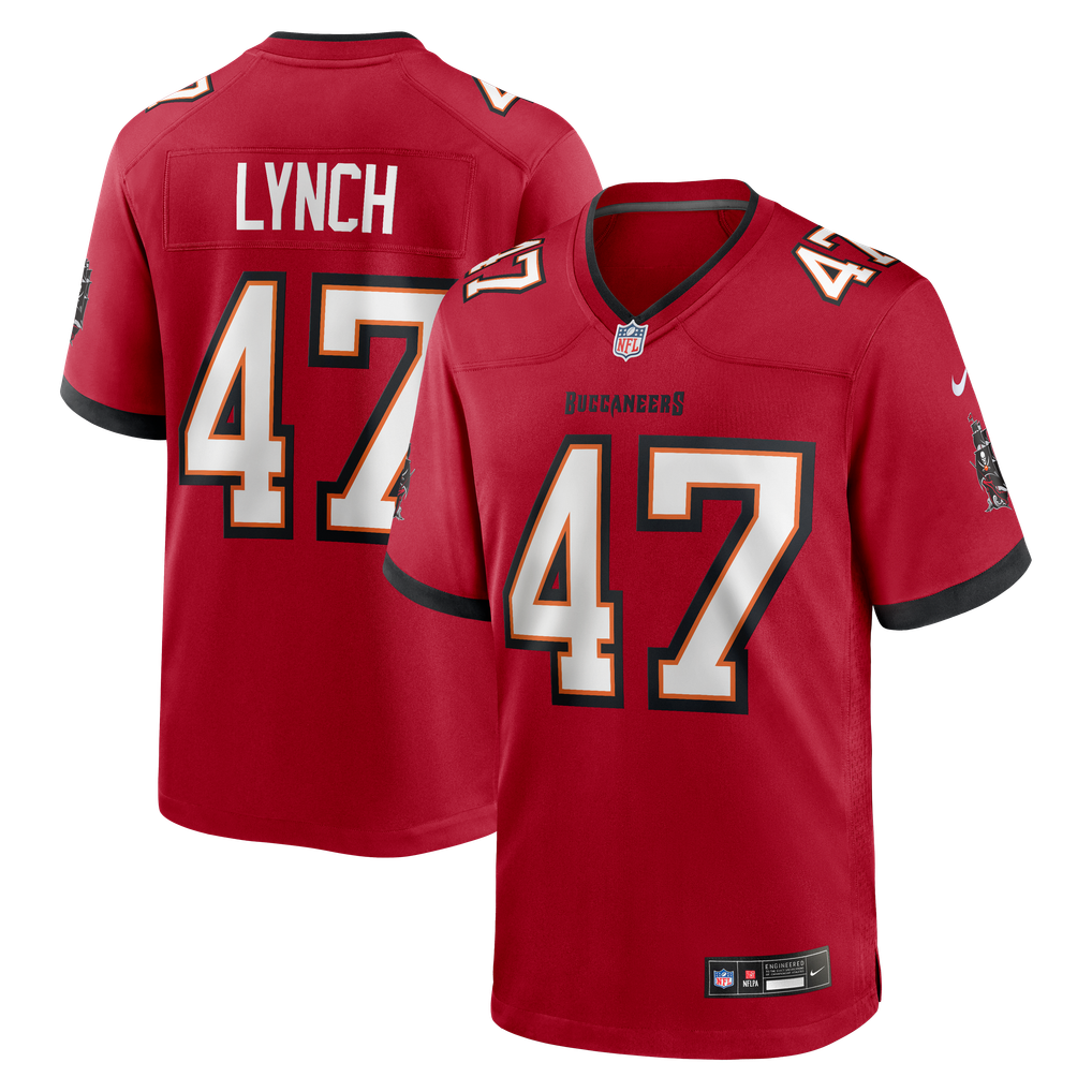 Men's Tampa Bay Buccaneers John Lynch Red Game Retired Player Jersey