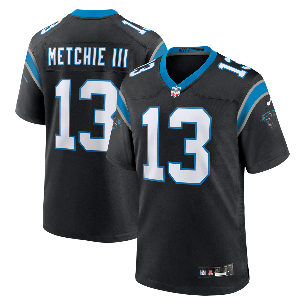 Men's Carolina Panthers John Metchie III Black Team Game Jersey