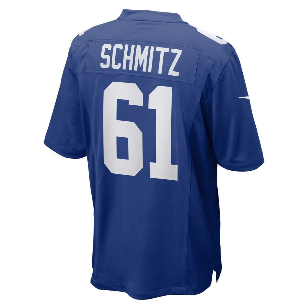 Men's New York Giants John Michael Schmitz Royal Team Game Jersey