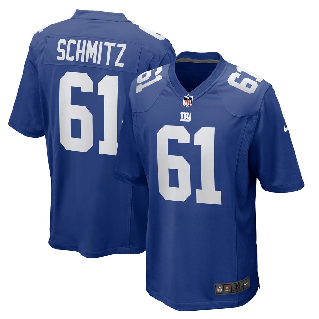 Men's New York Giants John Michael Schmitz Royal Team Game Jersey