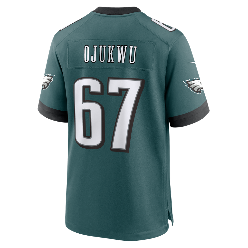 Men's Philadelphia Eagles John Ojukwu Midnight Green Team Game Jersey