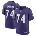 Men's Baltimore Ravens John Simpson Purple Team Game Jersey