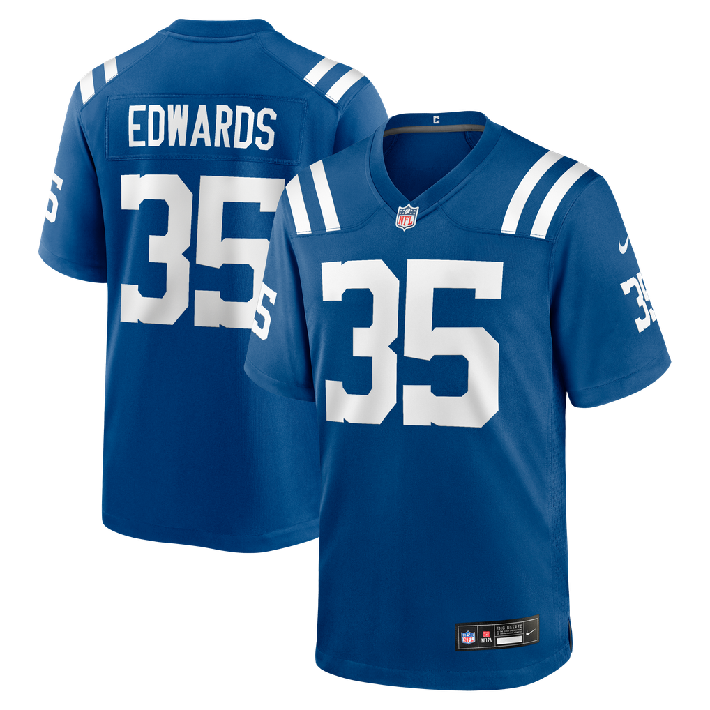 Men's Indianapolis Colts Johnathan Edwards Royal Team Game Jersey