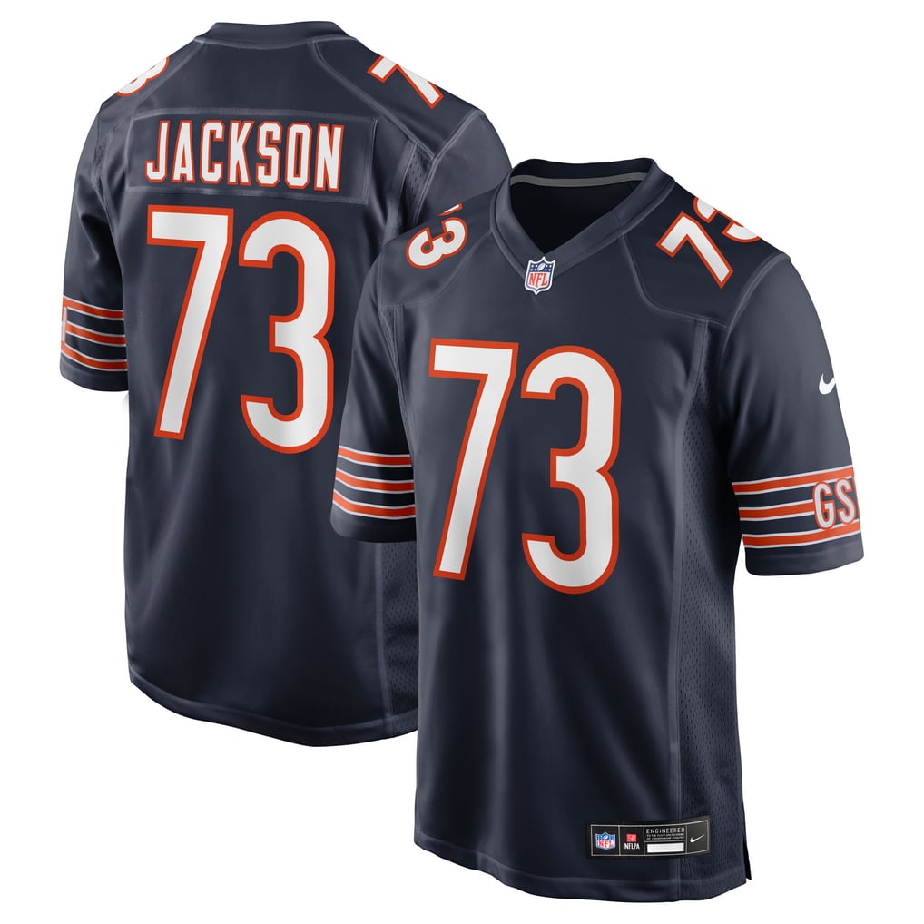 Men's Chicago Bears Jonah Jackson Navy Team Game Jersey
