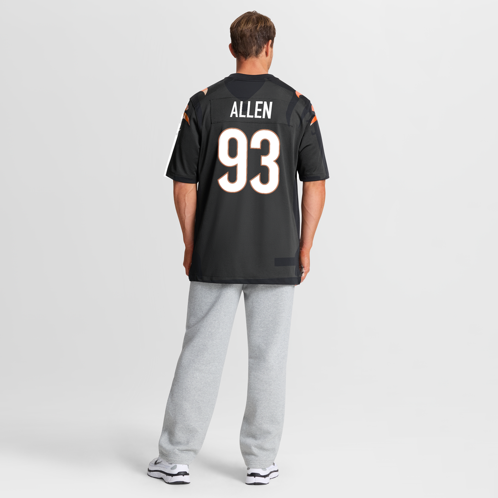 Men's Cincinnati Bengals Jonathan Allen Black Team Game Jersey