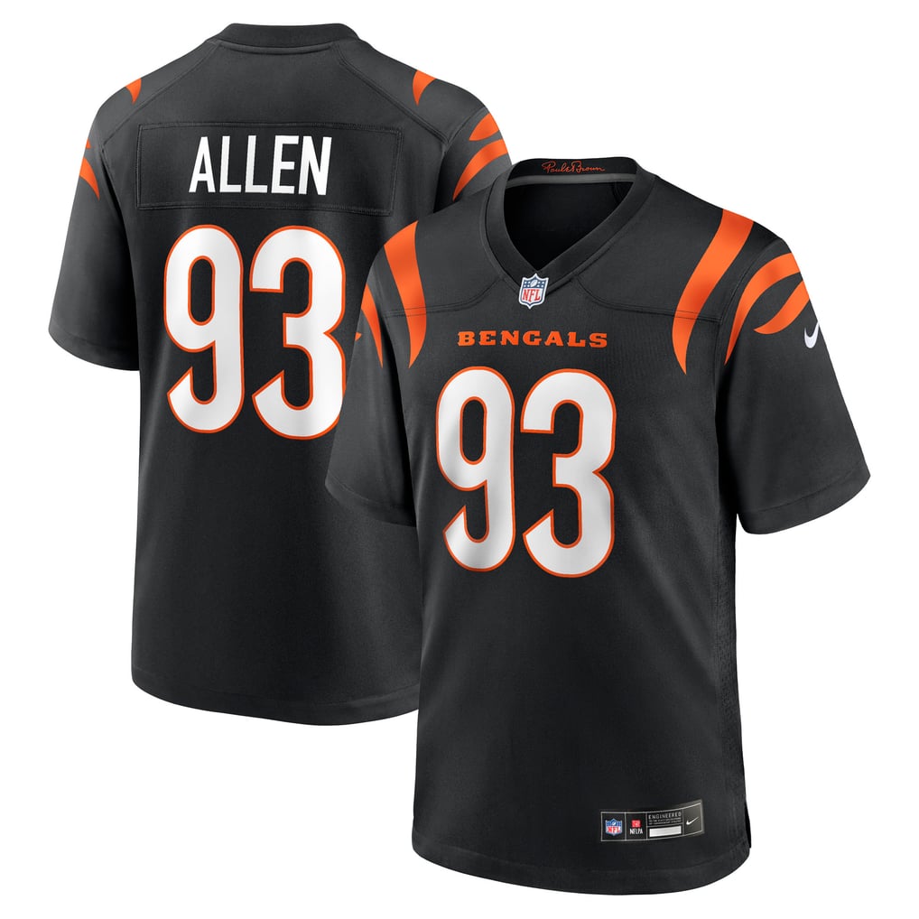 Men's Cincinnati Bengals Jonathan Allen Black Team Game Jersey