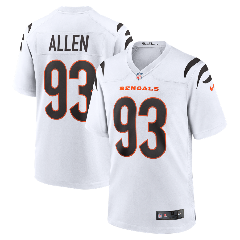 Men's Cincinnati Bengals Jonathan Allen White Game Jersey