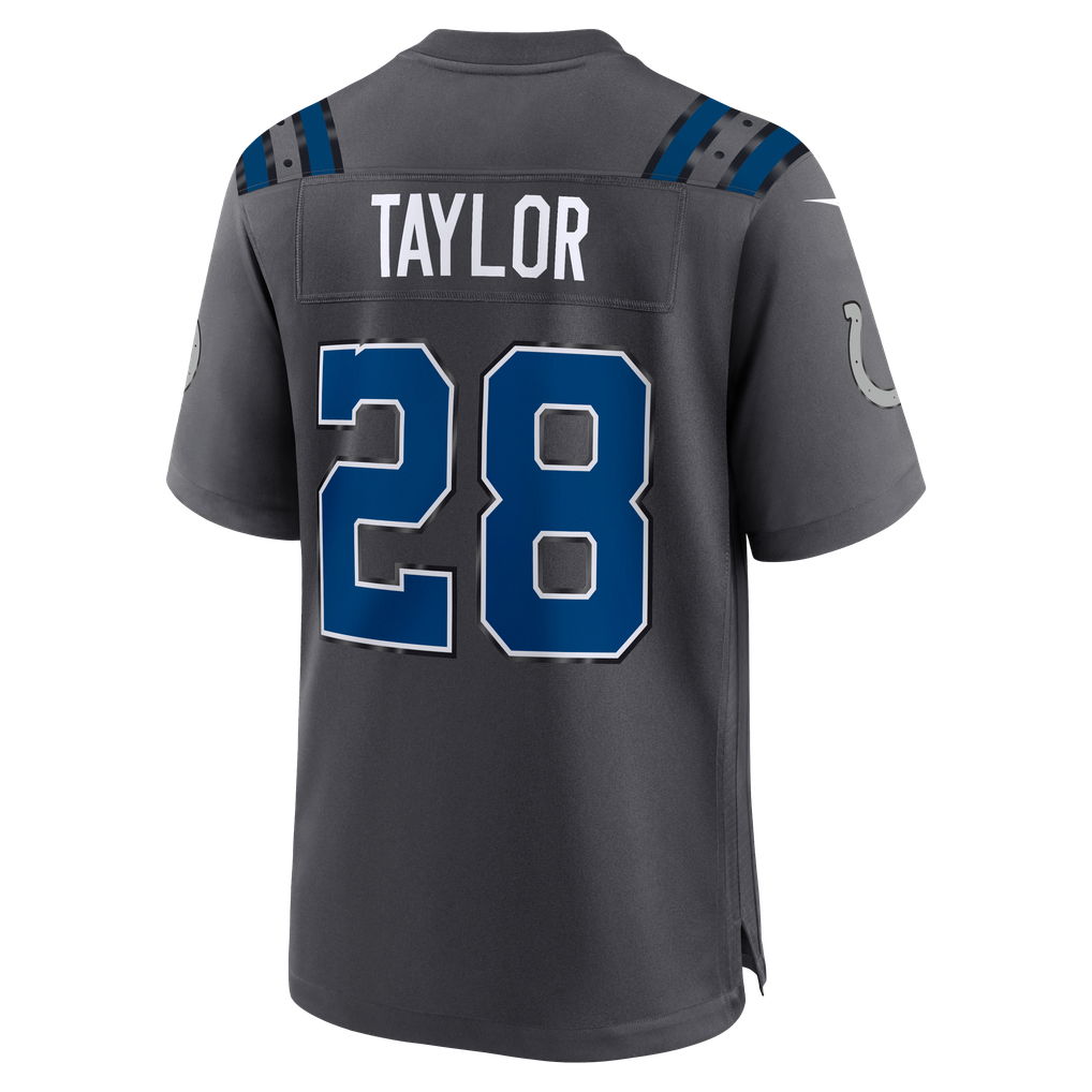 Men's Indianapolis Colts Jonathan Taylor Anthracite 2026 Rivalries Collection Game Jersey
