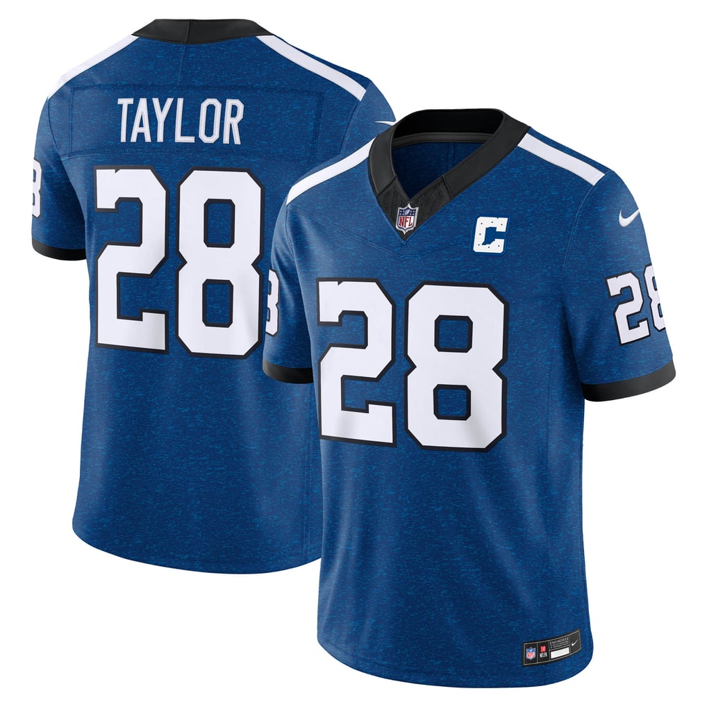 Men's Indianapolis Colts Jonathan Taylor Royal Alternate Indiana Nights Vapor F.U.S.E. Stitched Limited Jersey