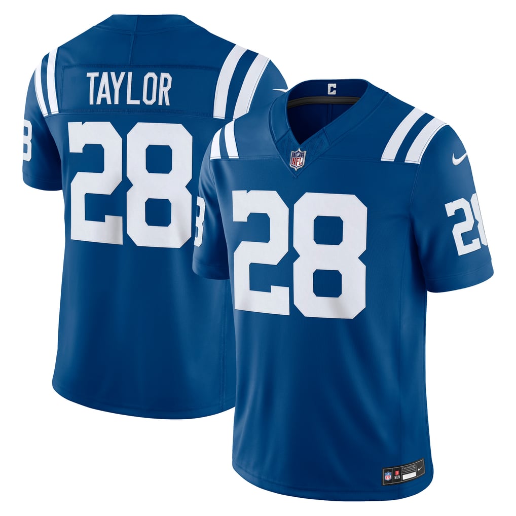 Men's Indianapolis Colts Jonathan Taylor Royal Team Vapor F.U.S.E. Stitched Limited Jersey
