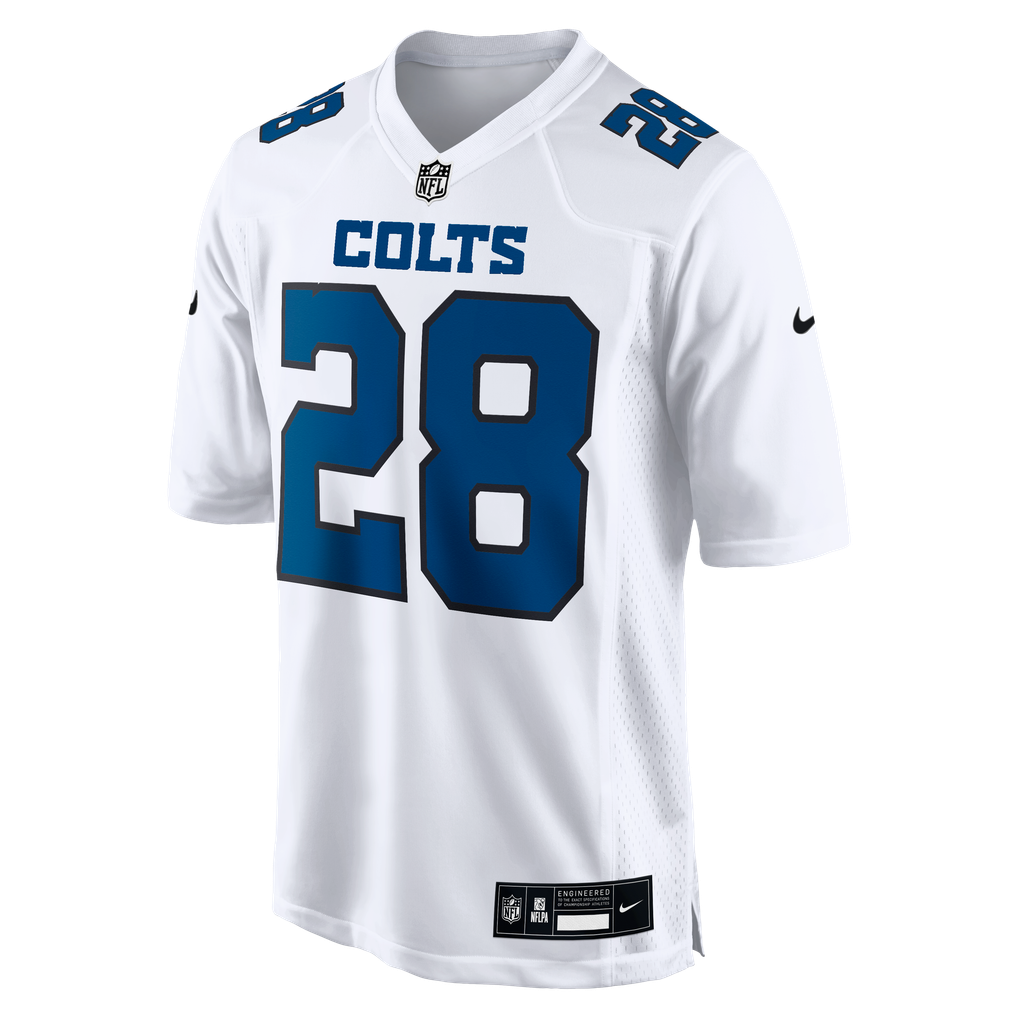 Men's Indianapolis Colts Jonathan Taylor Tundra White Fashion Game Jersey