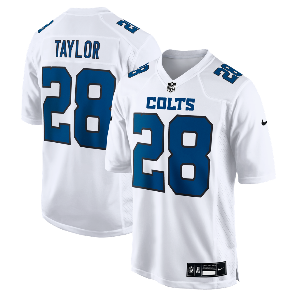 Men's Indianapolis Colts Jonathan Taylor Tundra White Fashion Game Jersey
