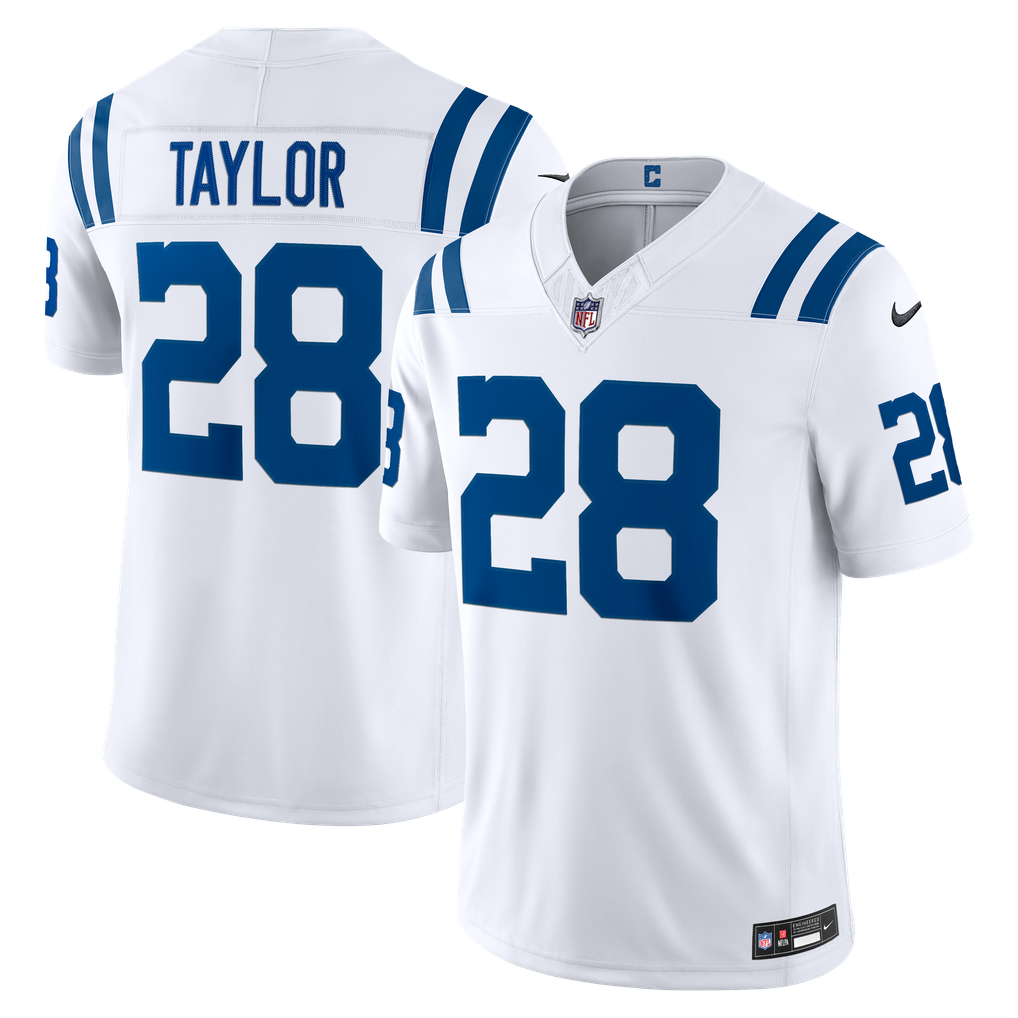 Men's Indianapolis Colts Jonathan Taylor White Vapor F.U.S.E. Stitched Limited Jersey