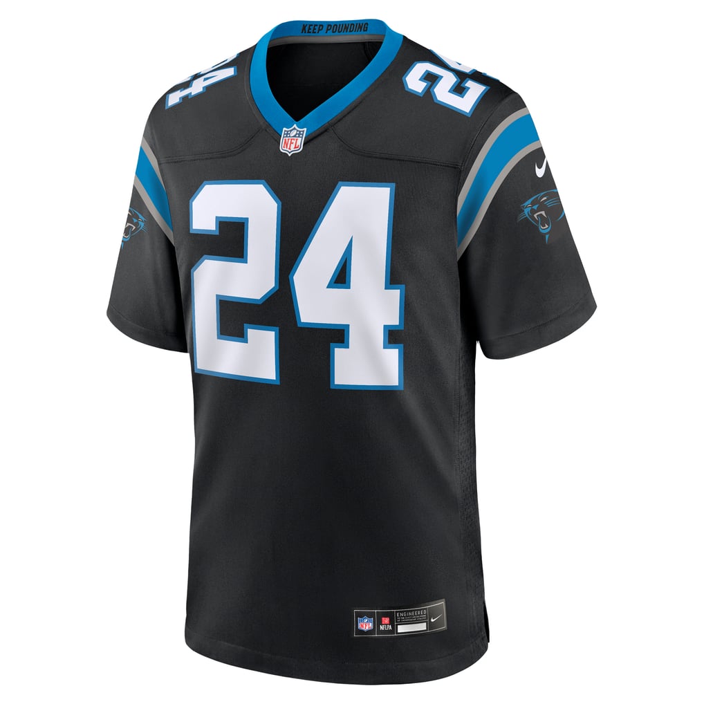 Men's Carolina Panthers Jonathon Brooks Black Game Jersey