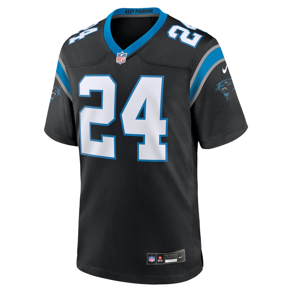 Men's Carolina Panthers Jonathon Brooks Black Game Jersey